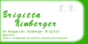 brigitta nimberger business card